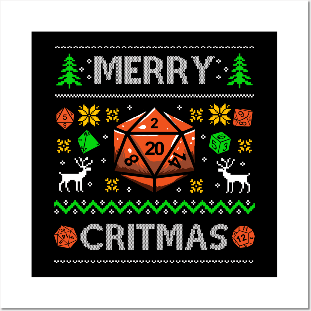 DND Player Ugly Christmas Sweater Wall Art by KsuAnn